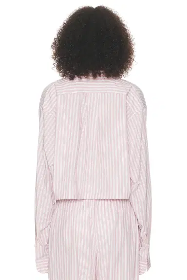 Helsa Wide Stripe Poplin Cropped Shirt | Thumbnail 4 Helsa Wide Stripe Poplin Cropped Shirt | Thumbnail 4