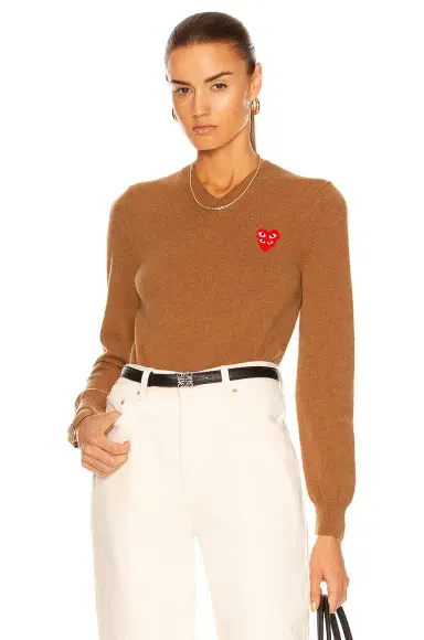 Comme des Garçons PLAY V-Neck Pullover | Thumbnail 1 Comme des Garçons PLAY V-Neck Pullover | Thumbnail 1