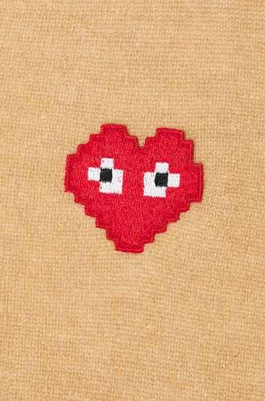 Comme des Garçons PLAY Invader V-Neck Pullover Sweater | Thumbnail 5 Comme des Garçons PLAY Invader V-Neck Pullover Sweater | Thumbnail 5