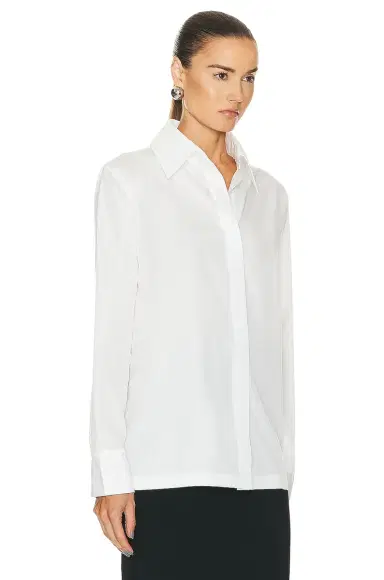 Norma Kamali Nk Shirt W/ Collar Stand | Thumbnail 2 Norma Kamali Nk Shirt W/ Collar Stand | Thumbnail 2