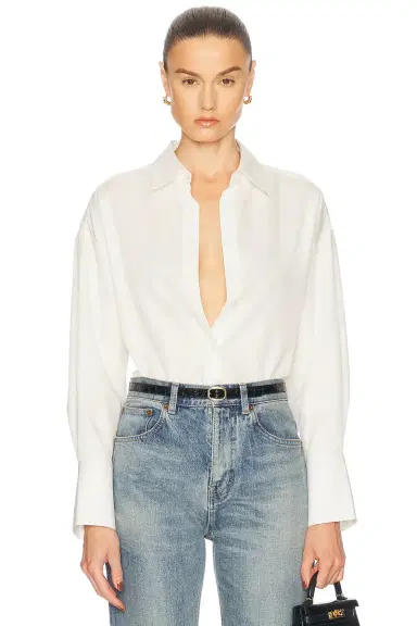 RENGGLI Boxy Long Sleeve Button Up Top | Thumbnail 1 RENGGLI Boxy Long Sleeve Button Up Top | Thumbnail 1