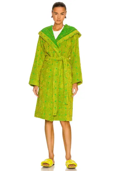 Bottega Veneta Intreccio Jacquard Cotton Terry Bathrobe | Thumbnail 2 Bottega Veneta Intreccio Jacquard Cotton Terry Bathrobe | Thumbnail 2