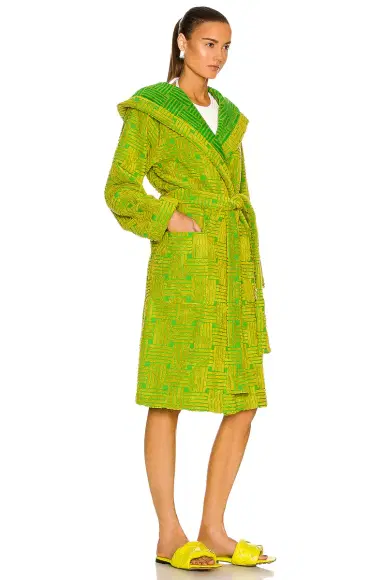 Bottega Veneta Intreccio Jacquard Cotton Terry Bathrobe | Thumbnail 3 Bottega Veneta Intreccio Jacquard Cotton Terry Bathrobe | Thumbnail 3