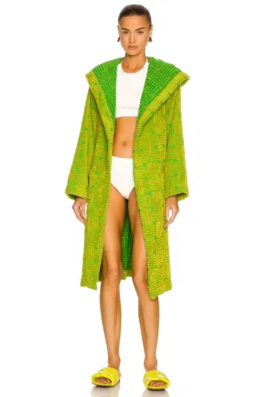 Bottega Veneta Intreccio Jacquard Cotton Terry Bathrobe | Thumbnail 1 Bottega Veneta Intreccio Jacquard Cotton Terry Bathrobe | Thumbnail 1