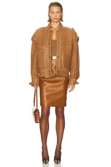 Saint Laurent Leather Skirt | Thumbnail 4 Saint Laurent Leather Skirt | Thumbnail 4