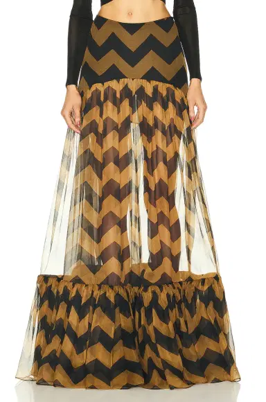 Saint Laurent Ruffle Skirt | Thumbnail 1 Saint Laurent Ruffle Skirt | Thumbnail 1