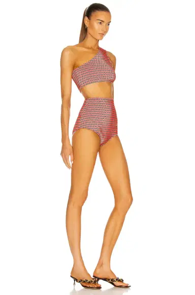 Bottega Veneta One Shoulder Bikini Set | Thumbnail 2 Bottega Veneta One Shoulder Bikini Set | Thumbnail 2