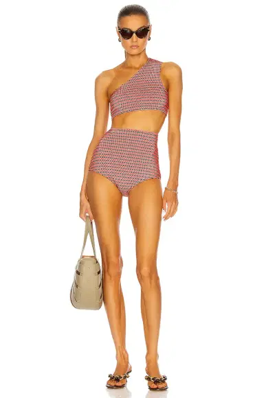 Bottega Veneta One Shoulder Bikini Set | Thumbnail 4 Bottega Veneta One Shoulder Bikini Set | Thumbnail 4