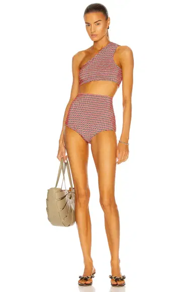 Bottega Veneta One Shoulder Bikini Set | Thumbnail 1 Bottega Veneta One Shoulder Bikini Set | Thumbnail 1
