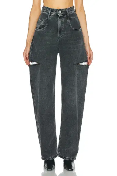 Maison Margiela Cut Out Wide Leg Jeans | Thumbnail 1 Maison Margiela Cut Out Wide Leg Jeans | Thumbnail 1