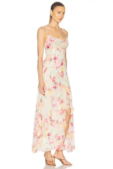 NICHOLAS Kamila Ruffle Cowl Gown | Thumbnail 2 NICHOLAS Kamila Ruffle Cowl Gown | Thumbnail 2