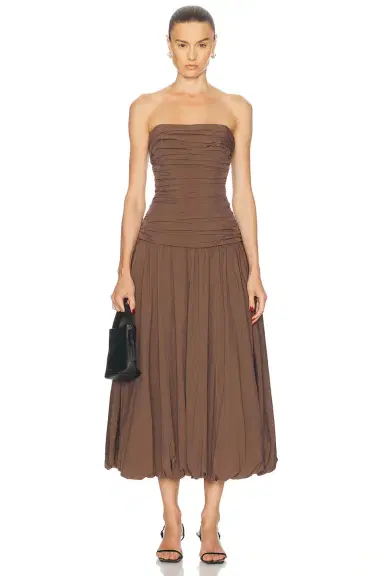 NICHOLAS Strapless Midi Dress | Thumbnail 1 NICHOLAS Strapless Midi Dress | Thumbnail 1