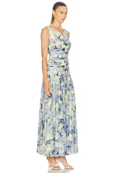 NICHOLAS Melia Sleeveless High V Midi Dress | Thumbnail 2 NICHOLAS Melia Sleeveless High V Midi Dress | Thumbnail 2