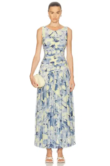 NICHOLAS Melia Sleeveless High V Midi Dress | Thumbnail 1 NICHOLAS Melia Sleeveless High V Midi Dress | Thumbnail 1
