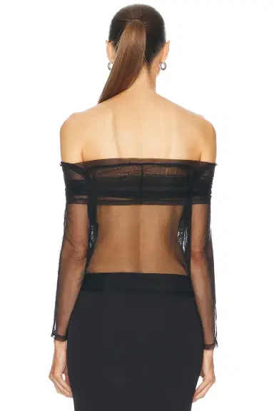 Kiki de Montparnasse Tulle Off Shoulder Top | Thumbnail 3 Kiki de Montparnasse Tulle Off Shoulder Top | Thumbnail 3