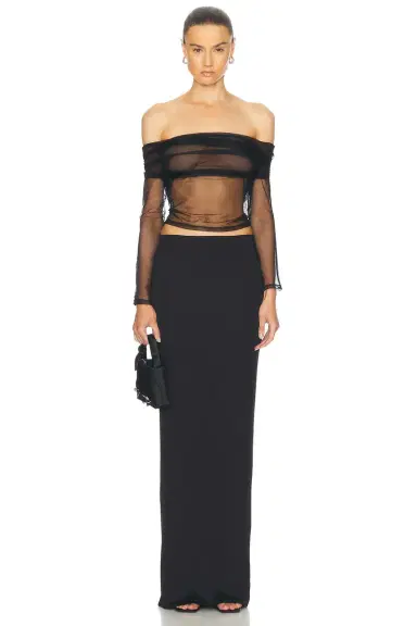 Kiki de Montparnasse Tulle Off Shoulder Top | Thumbnail 4 Kiki de Montparnasse Tulle Off Shoulder Top | Thumbnail 4
