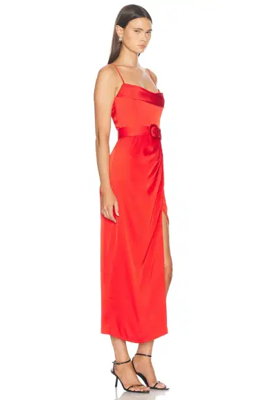 NICHOLAS Lulu Draped Corset Midi Dress | Thumbnail 2 NICHOLAS Lulu Draped Corset Midi Dress | Thumbnail 2