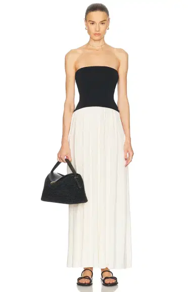 Solid & Striped The Strapless Soglio Dress | Thumbnail 1 Solid & Striped The Strapless Soglio Dress | Thumbnail 1