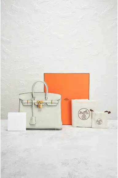 HERMÈS Clemence Birkin 25 Handbag | Thumbnail 9 HERMÈS Clemence Birkin 25 Handbag | Thumbnail 9