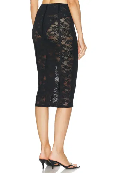 Fleur du Mal Le Stretch Lace Pencil Skirt | Thumbnail 4 Fleur du Mal Le Stretch Lace Pencil Skirt | Thumbnail 4