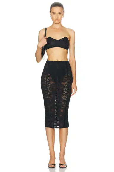 Fleur du Mal Le Stretch Lace Pencil Skirt | Thumbnail 5 Fleur du Mal Le Stretch Lace Pencil Skirt | Thumbnail 5