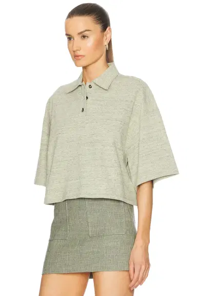 Bottega Veneta Cropped Polo Shirt | Thumbnail 2 Bottega Veneta Cropped Polo Shirt | Thumbnail 2