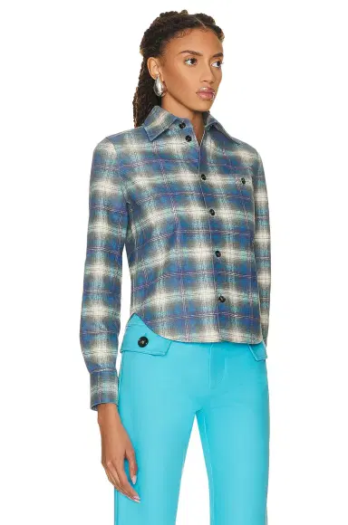 Bottega Veneta Leather Check Flannel Shirt | Thumbnail 3 Bottega Veneta Leather Check Flannel Shirt | Thumbnail 3