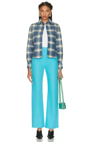 Bottega Veneta Leather Check Flannel Shirt | Thumbnail 5 Bottega Veneta Leather Check Flannel Shirt | Thumbnail 5