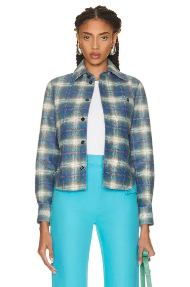 Bottega Veneta Leather Check Flannel Shirt | Thumbnail 1 Bottega Veneta Leather Check Flannel Shirt | Thumbnail 1