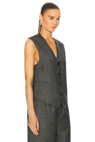 Bottega Veneta Classic Wool Houndstooth Vest | Thumbnail 2 Bottega Veneta Classic Wool Houndstooth Vest | Thumbnail 2