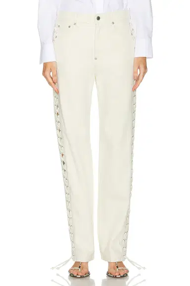 Stella McCartney Lacing Straight Leg Jeans | Thumbnail 2 Stella McCartney Lacing Straight Leg Jeans | Thumbnail 2
