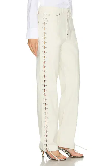 Stella McCartney Lacing Straight Leg Jeans | Thumbnail 3 Stella McCartney Lacing Straight Leg Jeans | Thumbnail 3