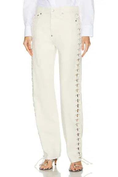 Stella McCartney Lacing Straight Leg Jeans | Thumbnail 1 Stella McCartney Lacing Straight Leg Jeans | Thumbnail 1