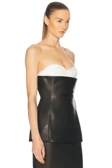 KHAITE Ayla Leather Top | Thumbnail 2 KHAITE Ayla Leather Top | Thumbnail 2