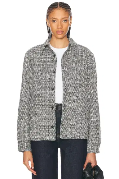 WAO Boucle Tweed Shirt Jacket | Thumbnail 3 WAO Boucle Tweed Shirt Jacket | Thumbnail 3