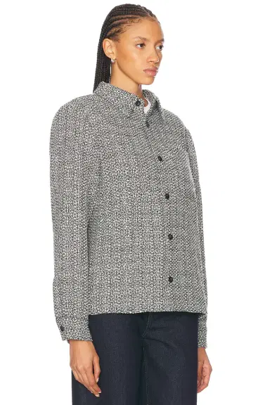 WAO Boucle Tweed Shirt Jacket | Thumbnail 4 WAO Boucle Tweed Shirt Jacket | Thumbnail 4