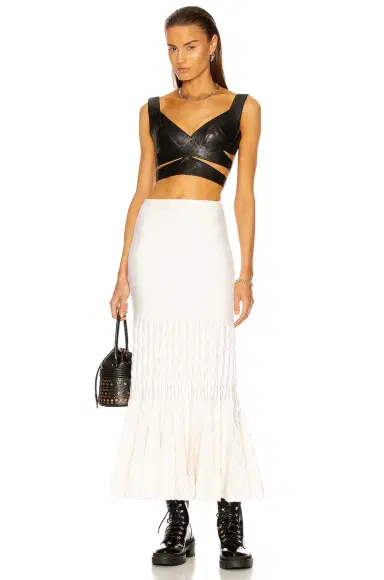 Alaïa Fit and Flare Maxi Skirt | Thumbnail 4 Alaïa Fit and Flare Maxi Skirt | Thumbnail 4
