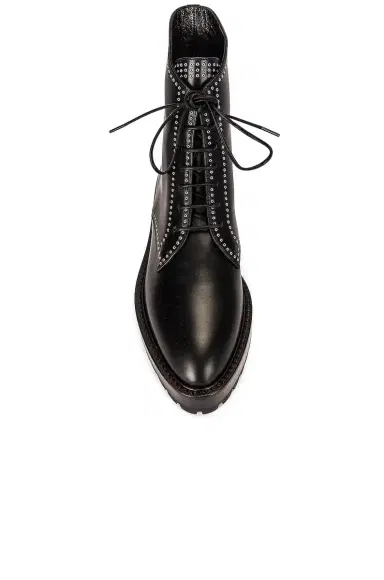ALAÏA Leather Micro Oeillets Boots | Thumbnail 4 ALAÏA Leather Micro Oeillets Boots | Thumbnail 4