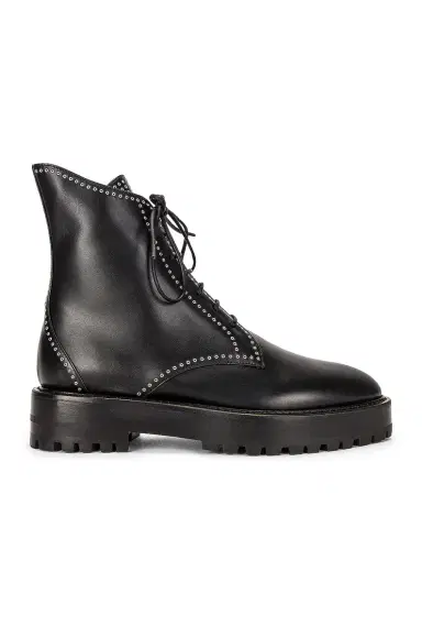 ALAÏA Leather Micro Oeillets Boots | Thumbnail 1 ALAÏA Leather Micro Oeillets Boots | Thumbnail 1