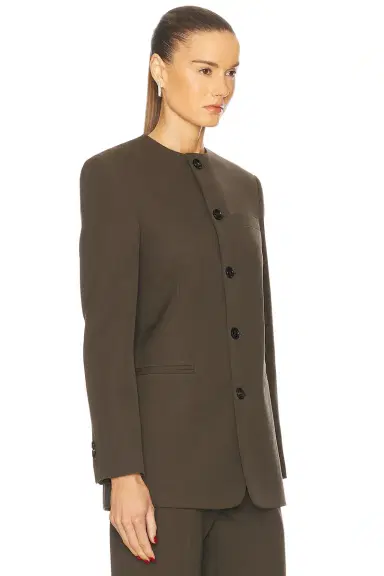 Bottega Veneta Collarless Blazer | Thumbnail 2 Bottega Veneta Collarless Blazer | Thumbnail 2