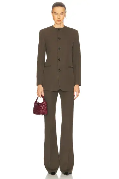 Bottega Veneta Collarless Blazer | Thumbnail 4 Bottega Veneta Collarless Blazer | Thumbnail 4