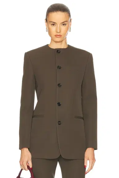 Bottega Veneta Collarless Blazer | Thumbnail 1 Bottega Veneta Collarless Blazer | Thumbnail 1