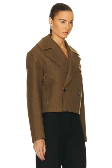 Bottega Veneta Structured Wool Cropped Jacket | Thumbnail 2 Bottega Veneta Structured Wool Cropped Jacket | Thumbnail 2