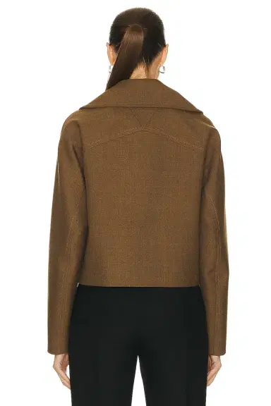 Bottega Veneta Structured Wool Cropped Jacket | Thumbnail 3 Bottega Veneta Structured Wool Cropped Jacket | Thumbnail 3