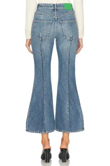 Bottega Veneta Cropped Kick Flare Leg Jeans | Thumbnail 4 Bottega Veneta Cropped Kick Flare Leg Jeans | Thumbnail 4