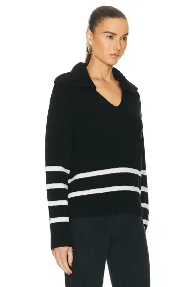 Moncler Long Sleeve Polo Sweater | Thumbnail 2 Moncler Long Sleeve Polo Sweater | Thumbnail 2