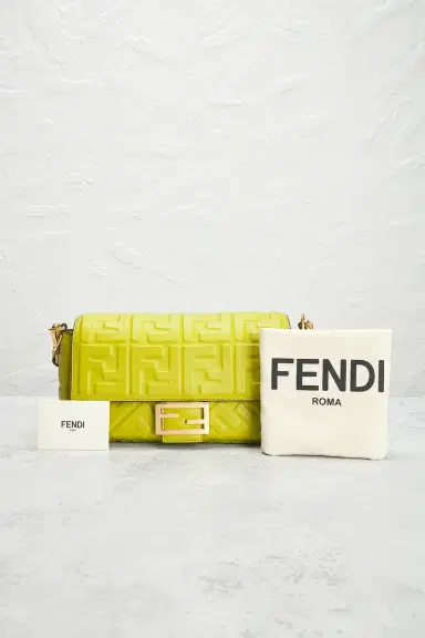Fendi Embossed FF Baguette Shoulder Bag | Thumbnail 11 Fendi Embossed FF Baguette Shoulder Bag | Thumbnail 11