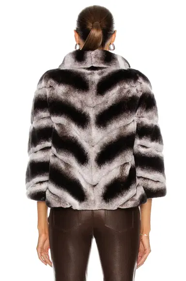 Yves Salomon Rex Rabbit Band Jacket | Thumbnail 4 Yves Salomon Rex Rabbit Band Jacket | Thumbnail 4