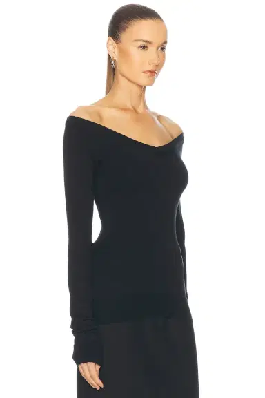 Balenciaga Off Shoulder Sweater | Thumbnail 2 Balenciaga Off Shoulder Sweater | Thumbnail 2
