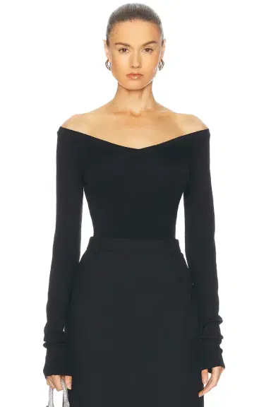 Balenciaga Off Shoulder Sweater | Thumbnail 1 Balenciaga Off Shoulder Sweater | Thumbnail 1